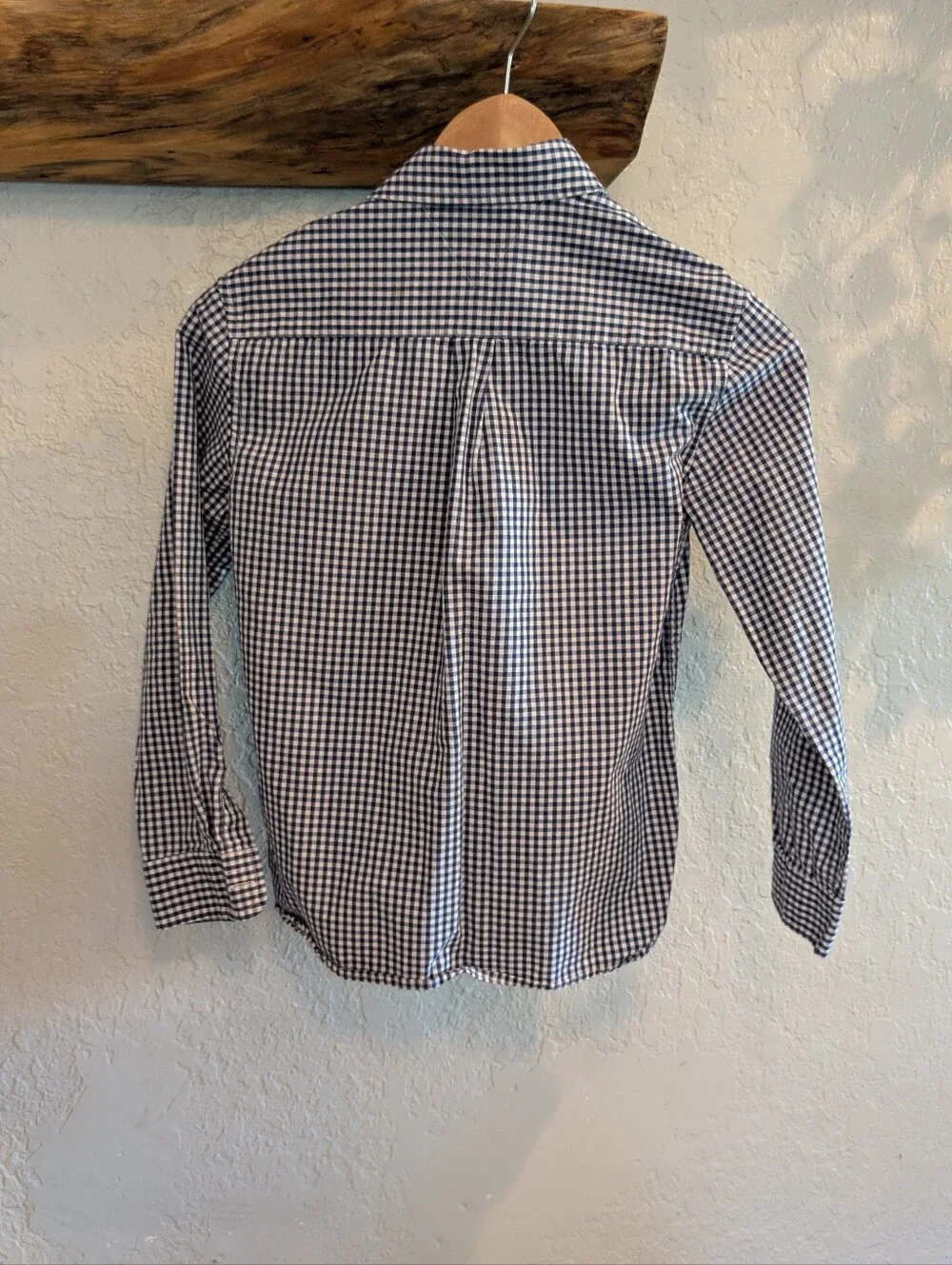 Tommy Hilfiger Navy and White Gingham Button-Down Shirt